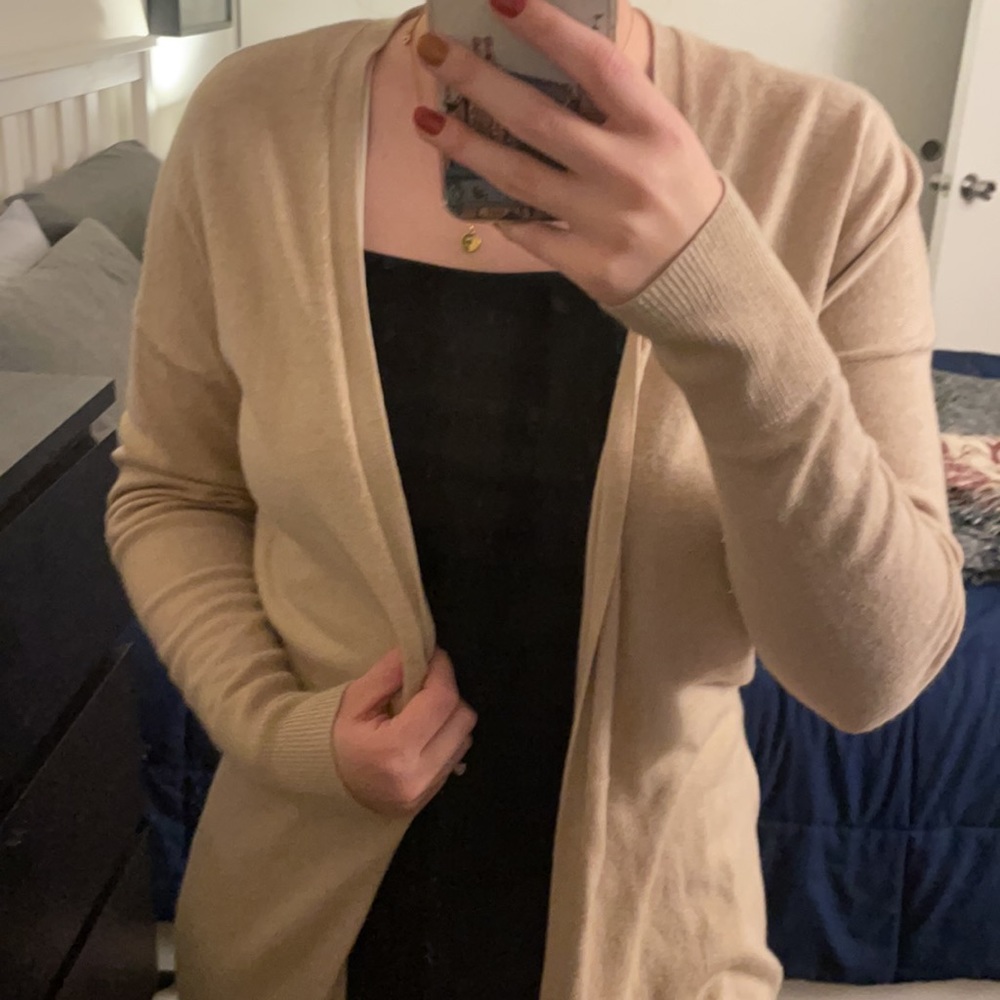 Tan cardigan